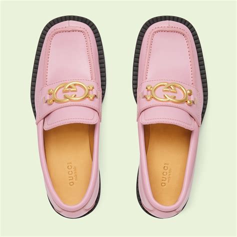 gucci pink loafer